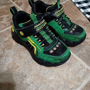 **Sold** Skechers Kids Sneakers - Green, Black, and Yellow